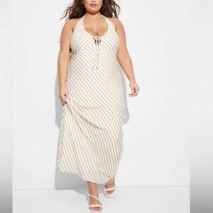 Women's Maxi Sundress - Wild Fable - White Striped - XXL